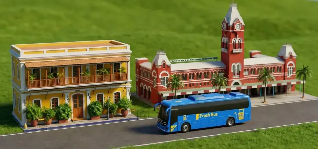 Beautiful Scenic Views from Pondicherry to Chennai Bus